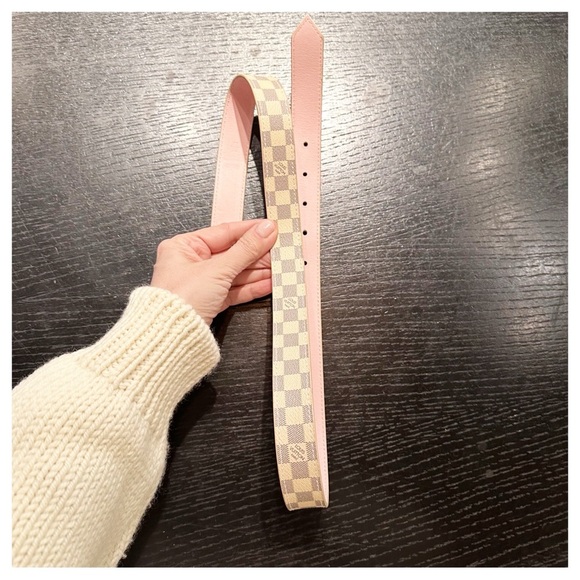 Louis Vuitton Damier Azur LV Malletier Belt + Size 32 - Picture 7 of 8